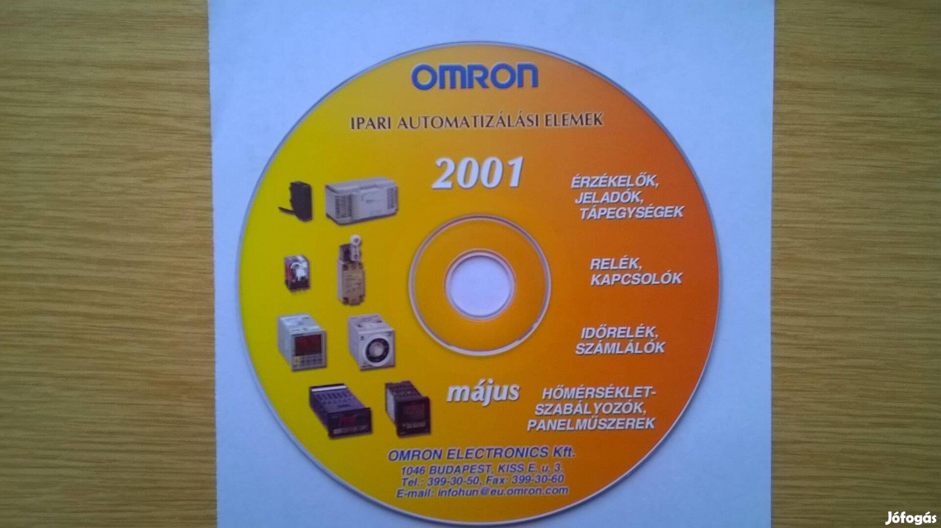 Omron ipari automatizálási elemek katalógusa CD-n , 2001