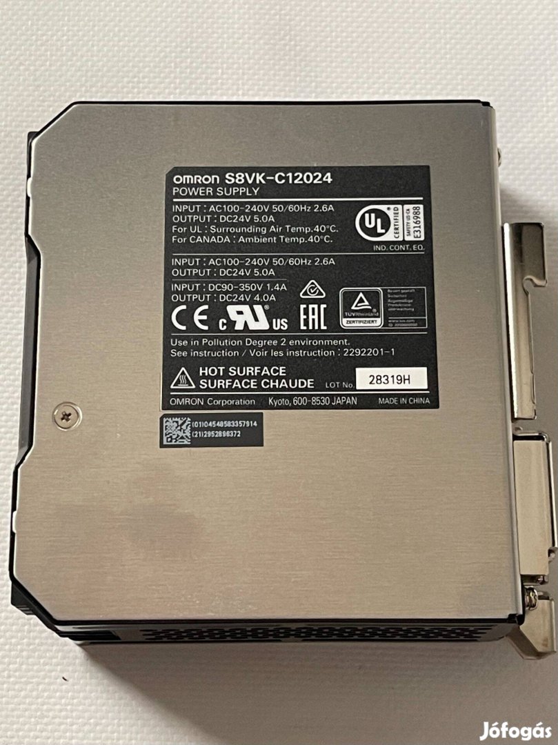 Omron tápegység S8VK-C12024 DC 24V 5A