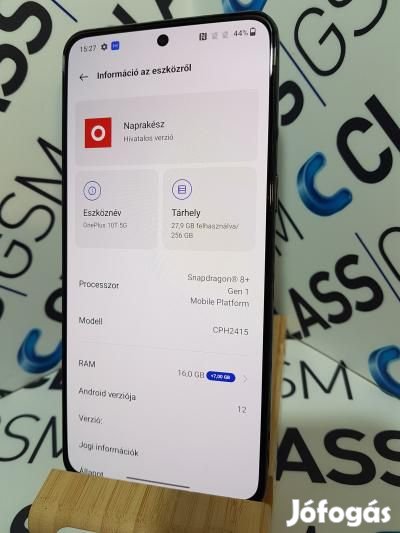 OnePlus 10T 5G 16Gb/256Gb|Szép állapotú|Fekete|Kétkártyás (Dual Sim)