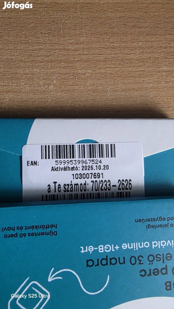 One könyű telefonszám 233.26.26.