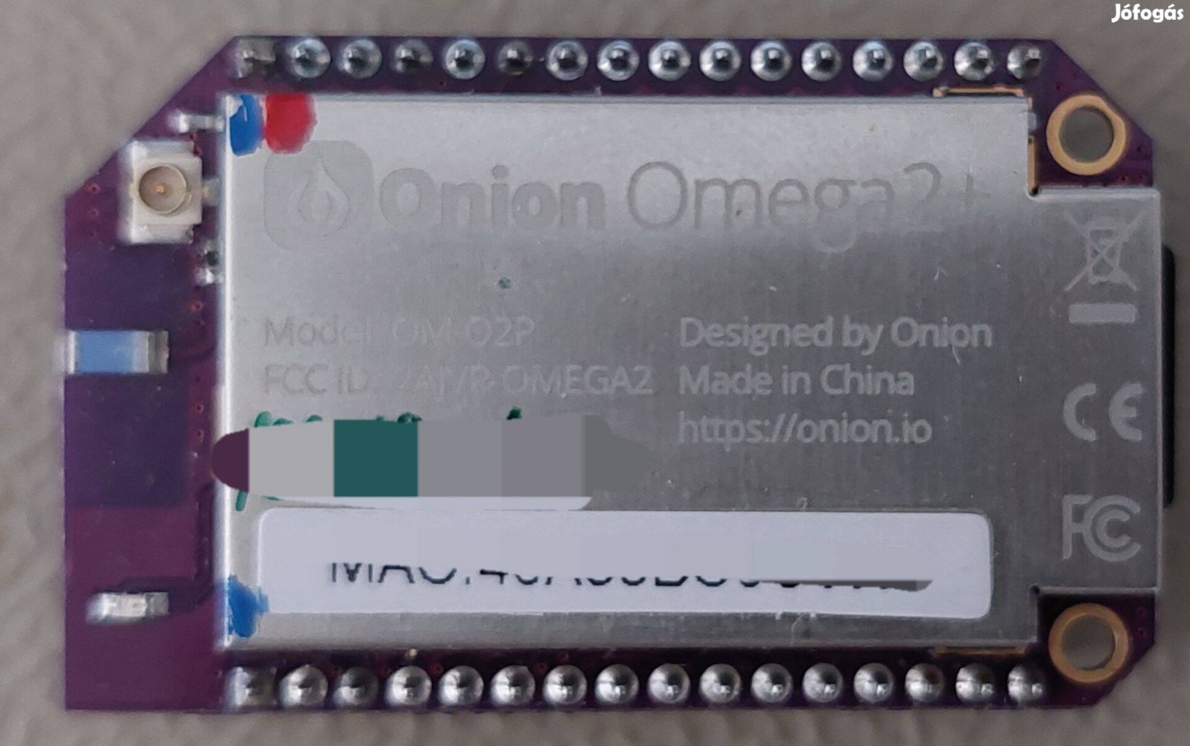 Onion Omega 2 linux fejlesztőpanel SBC, WIFI, SD kártya