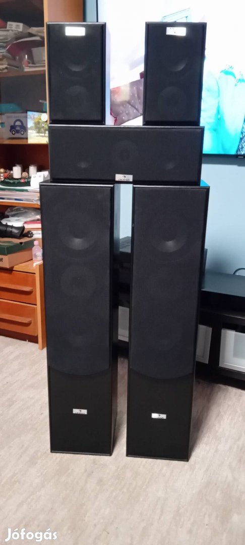 Onkyo7.1 erősitő+auna 5.0 hangfal szett