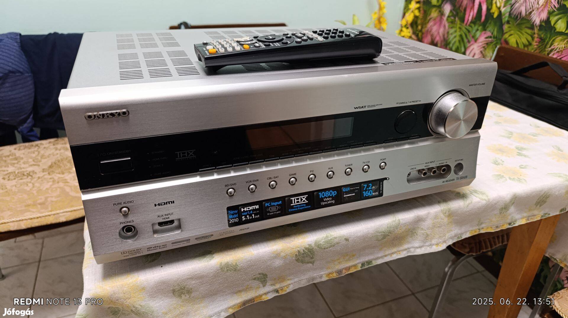 Onkyo 7x160w Hdmi-s házimozi erősítő eladó