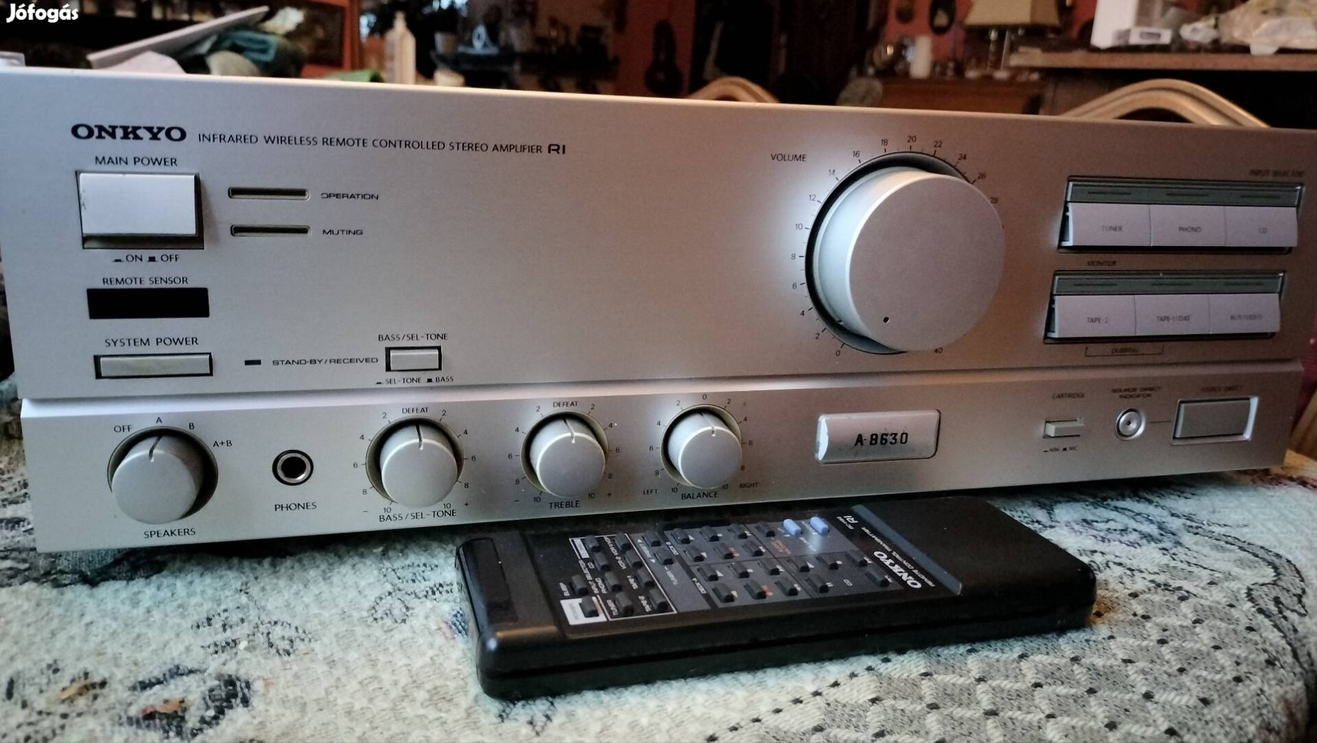 Onkyo Stereo Amplifier Távirányítóval A8630