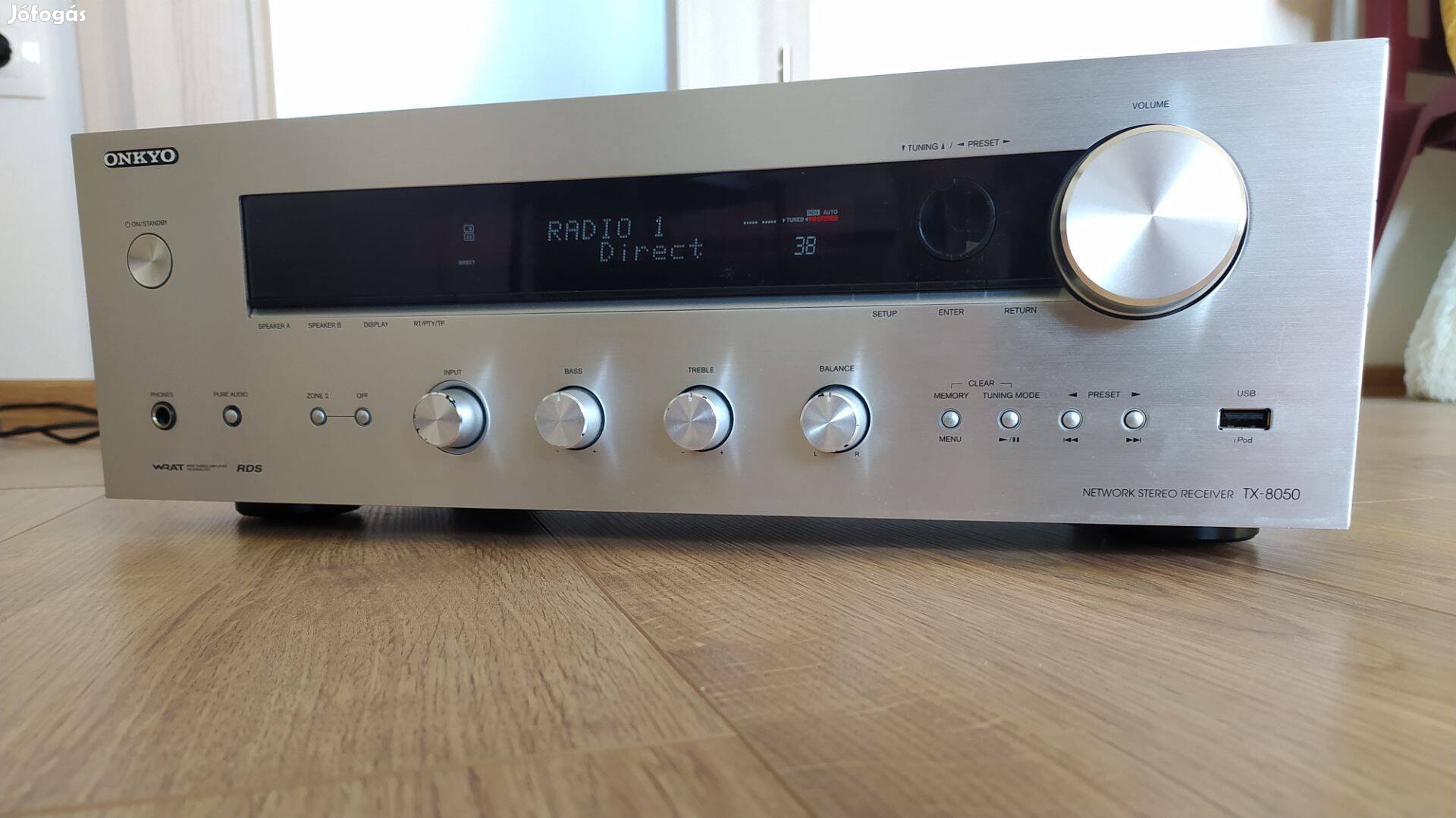 Onkyo TX-8050 RDS rádiós sztereó erősítő(DAC, phono, sub/pre out)