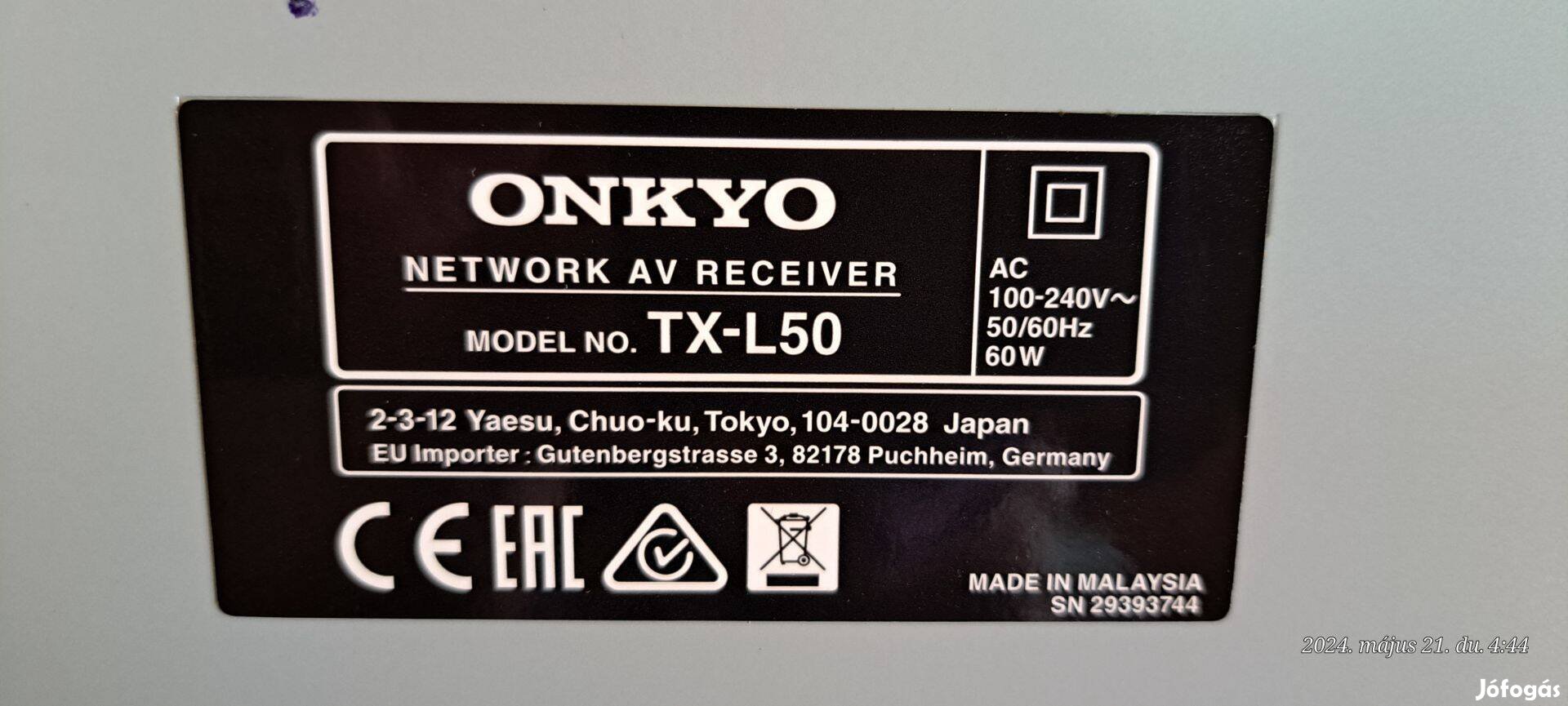 Onkyo TX-L50 5.1 Házimozi erősítő