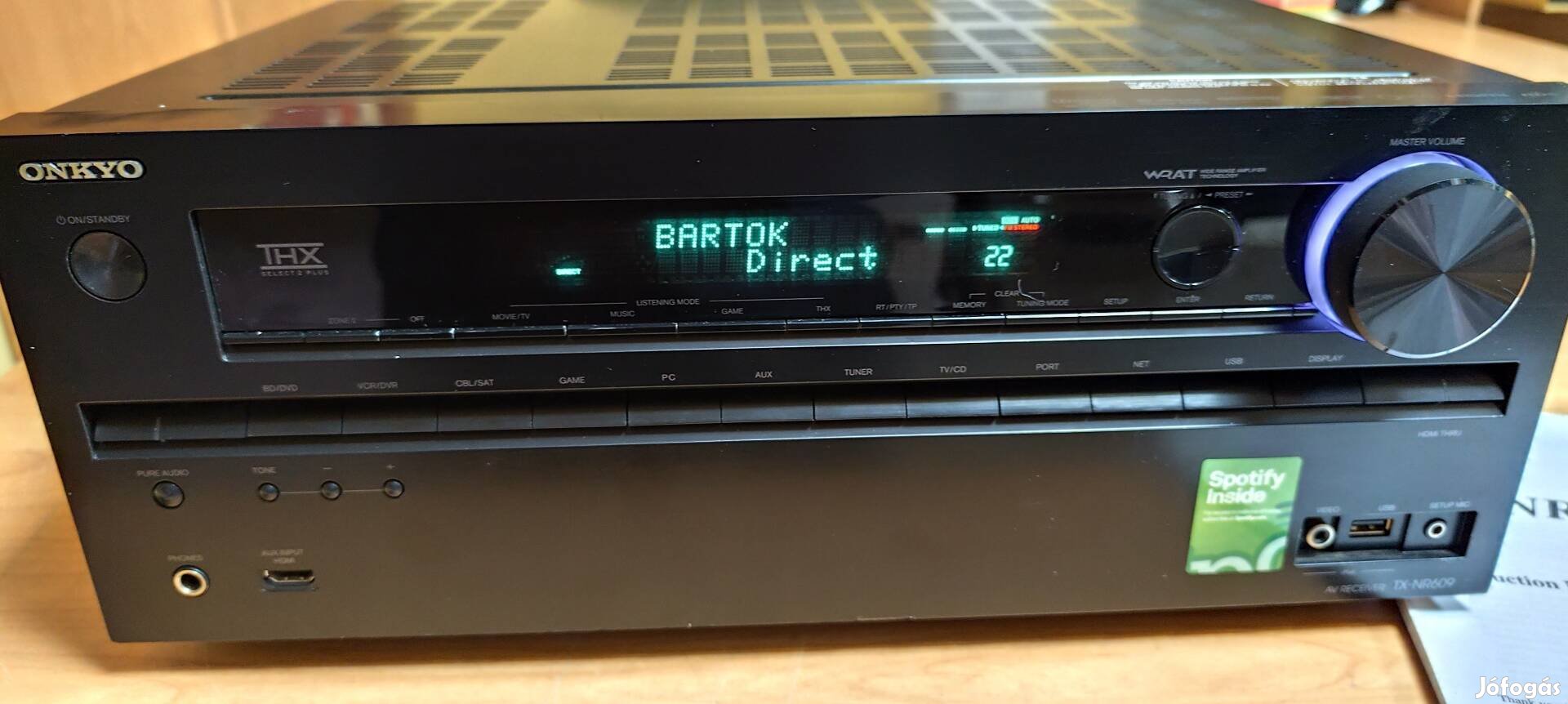 Onkyo TX-NR609 Házimozi erősítő, Hibás!