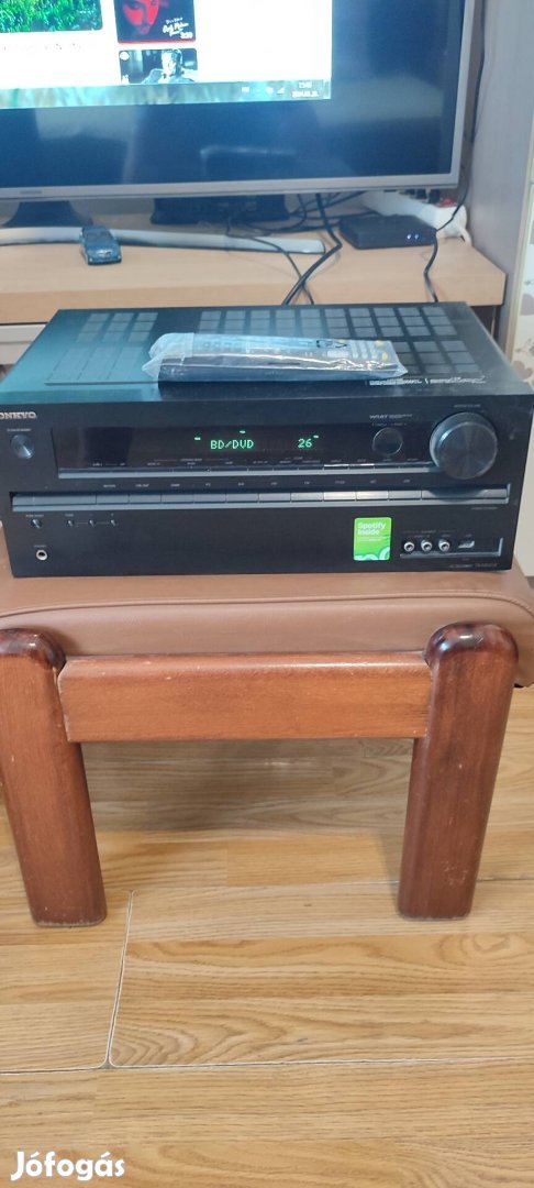 Onkyo TX NR 414, házimozi erősítő, távval.