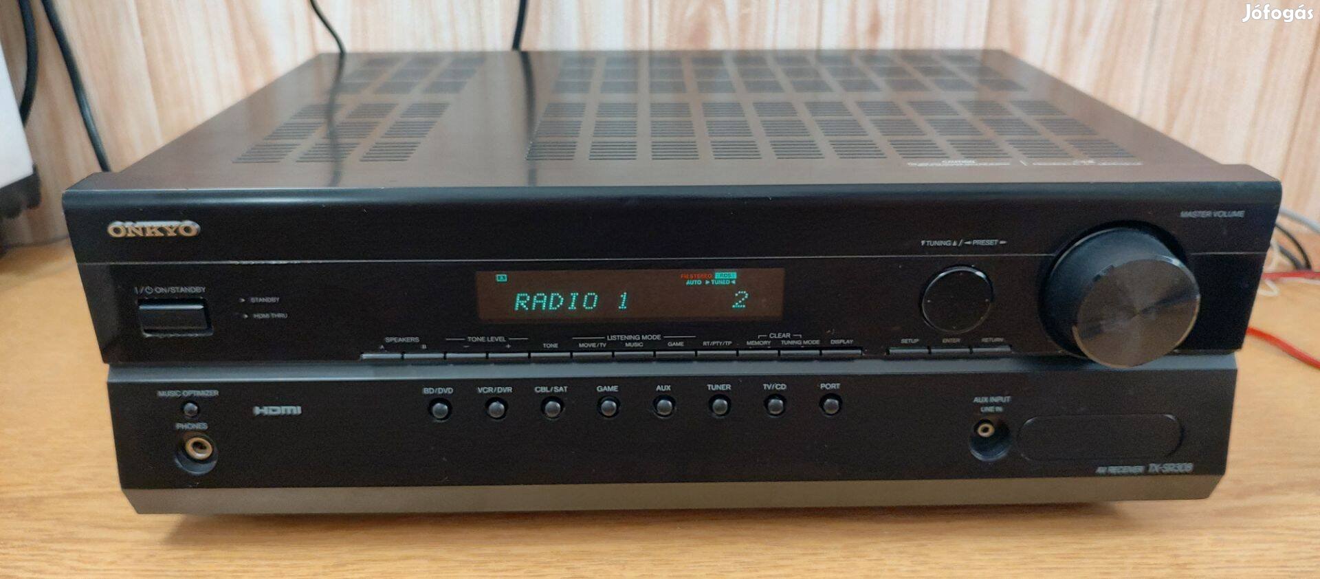 Onkyo TX-SR308 hangfalakhoz való rádiós erősítő hibátlanul működik