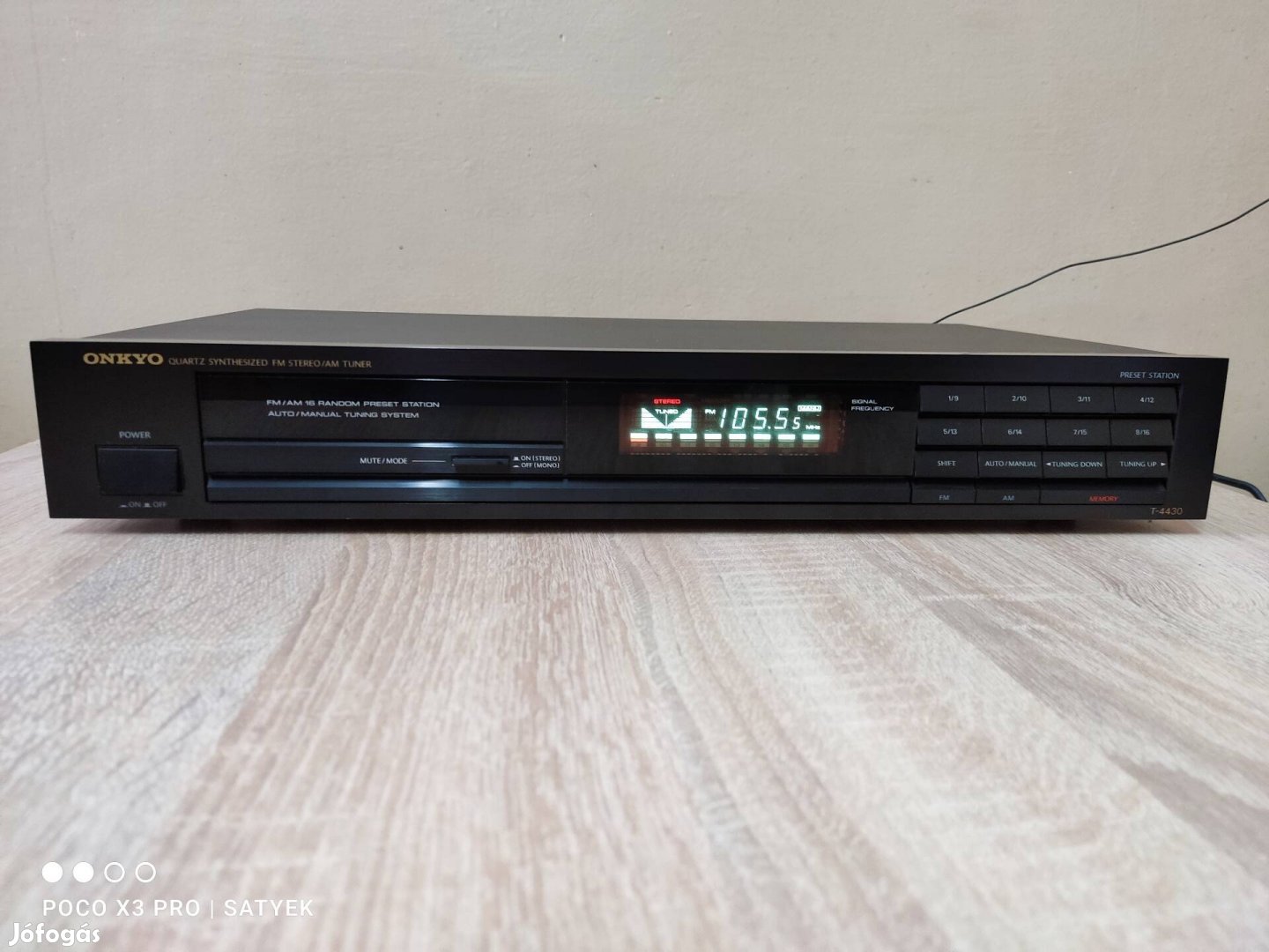 Onkyo T-4430  hifi am , fm rádió tuner deck .