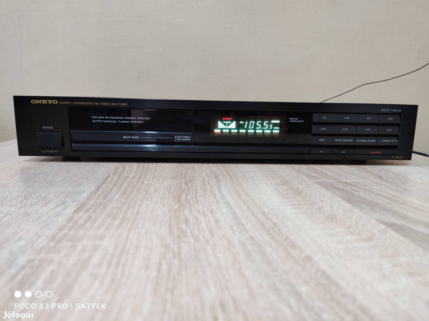 Onkyo T-4430  hifi am- fm rádió tuner deck 