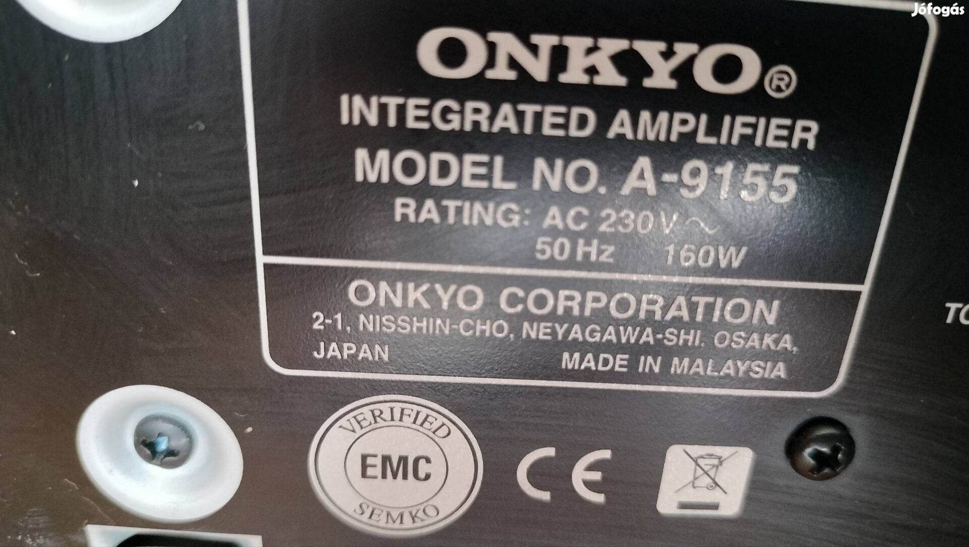 Onkyo erősítő Tamás részére 