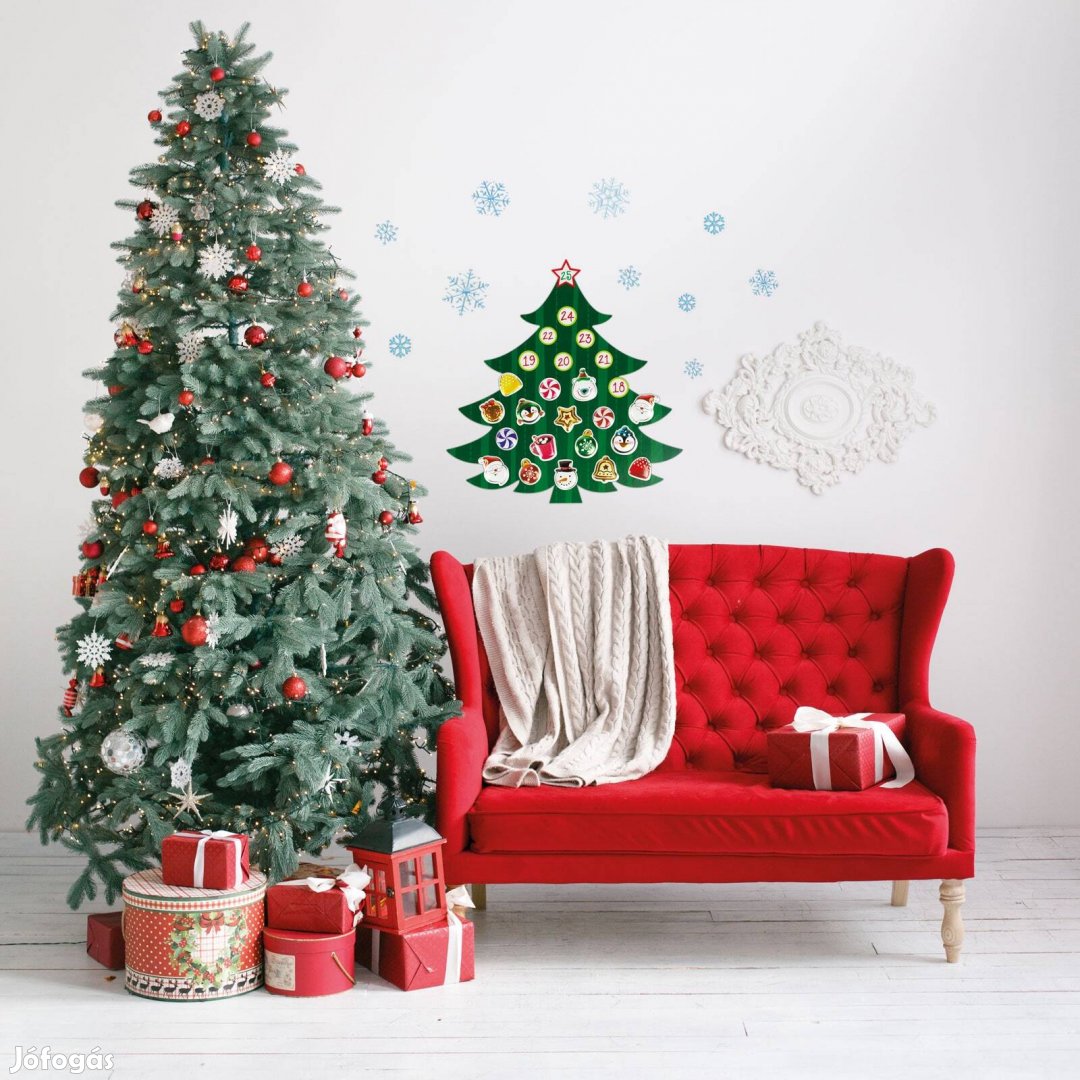 Öntapadós Karácsonyi falmatrica - adventi kalendárium 25