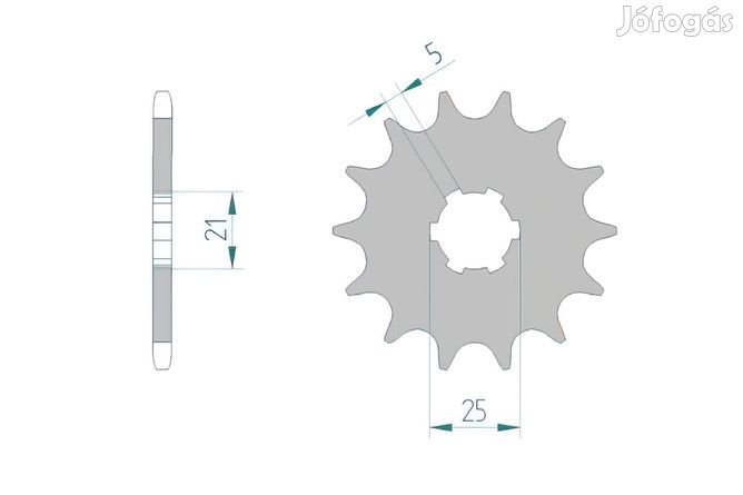 Öntisztító első lánckerék Afam 12 fogú Kawasaki/Yamaha