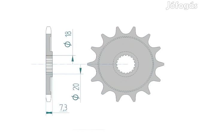 Öntisztító első lánckerék Afam 13 fogas Honda CR 125