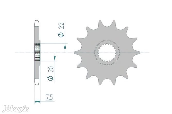 Öntisztító első lánckerék Afam 13 fogas Honda CR 125 / CRF 250