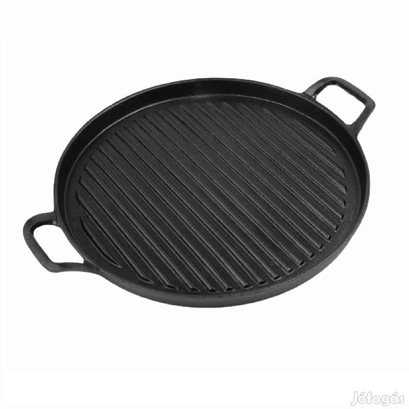 Öntöttvas kerek grill serpenyő 31 cm