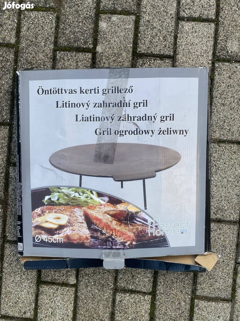 Öntöttvas kerti grilltárcsa