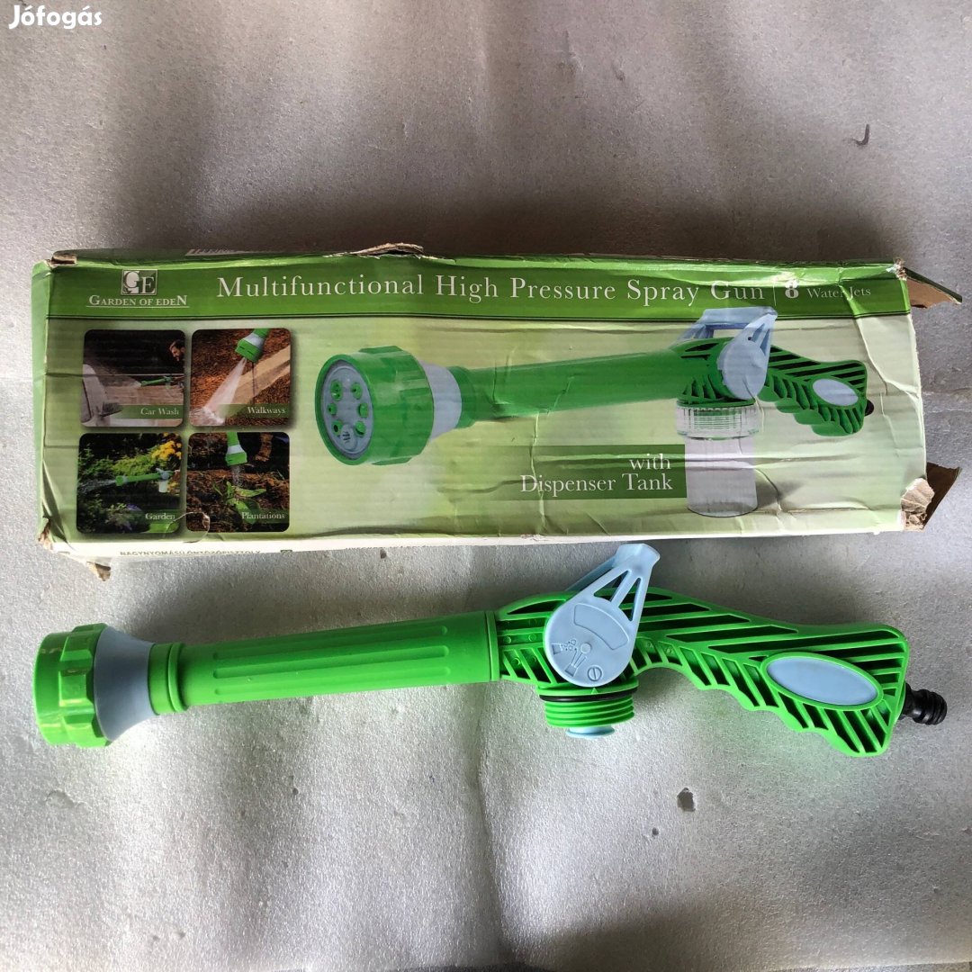 Öntözőpisztoly Nagynyomású 8 féle vízsugár- vegyszertartály