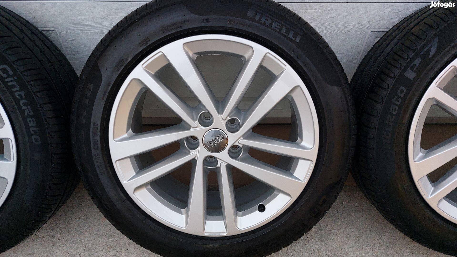 Óóó Gyári, Audi A6 4K C8 18"alufelni újszerű nyári gumik Agy 66.5