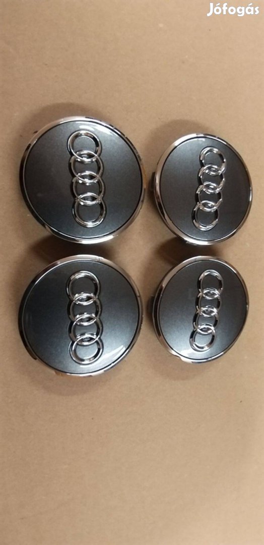 Óóó Új, gyári Audi alufelni kupak 60 mm grafit és fekte