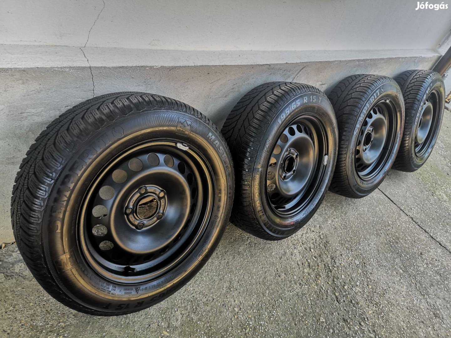 Opel 15coll 5x110 acél felni téli gumival