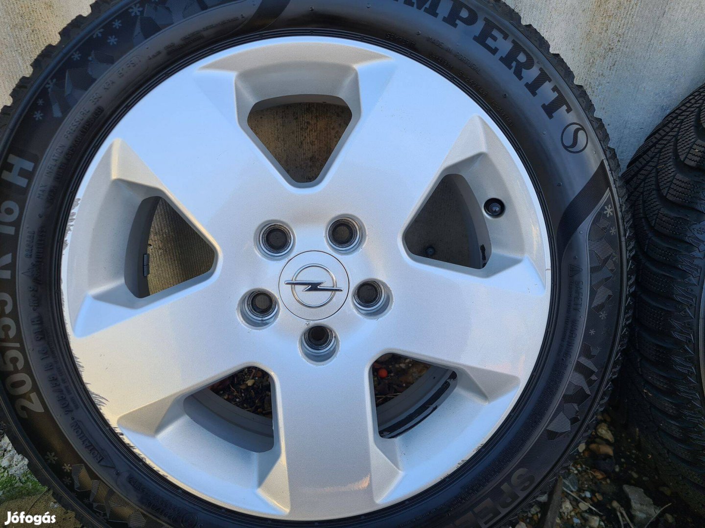 Opel 16" 5x110 alufelni új állapotú téligumival