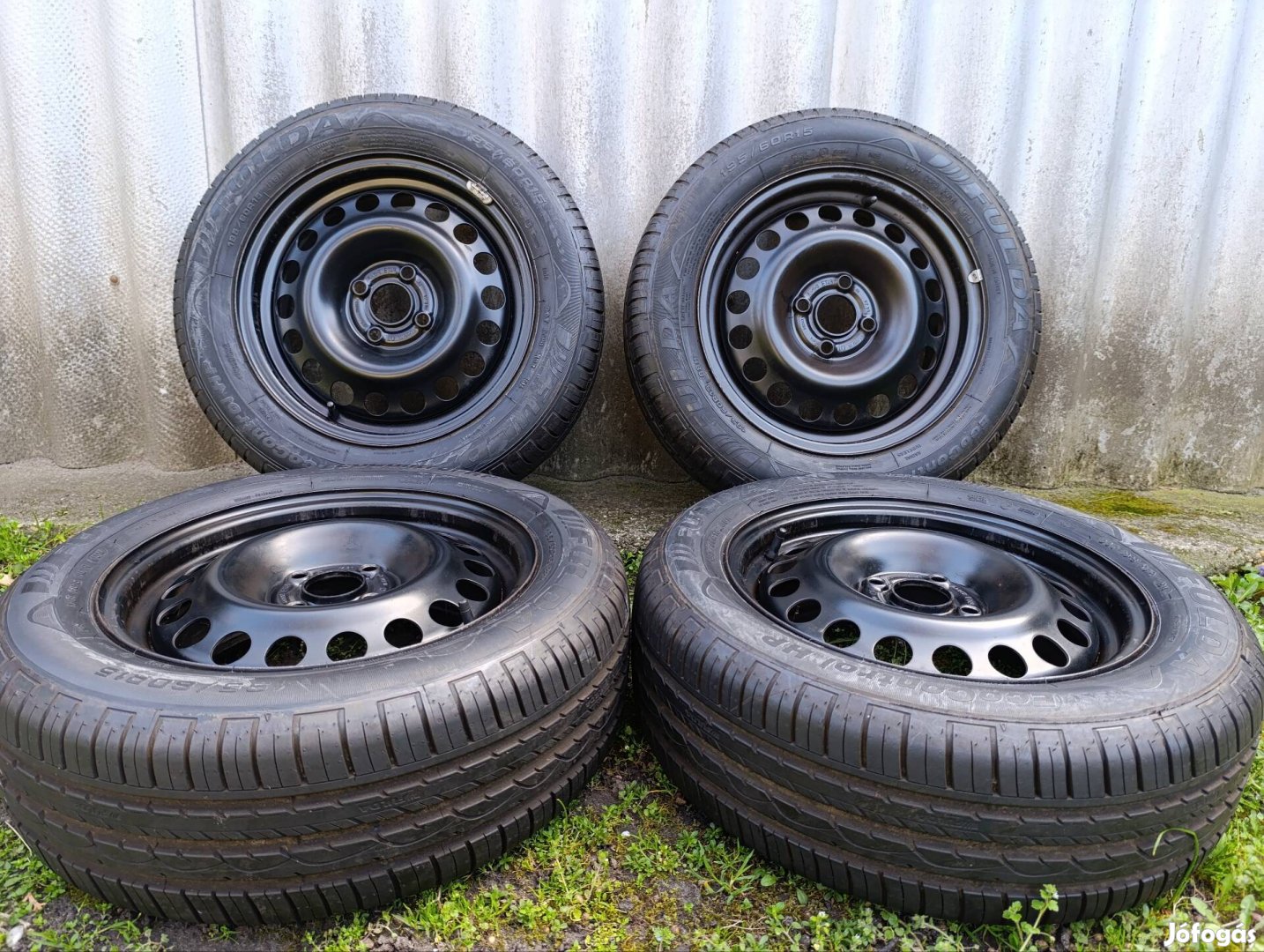 Opel 195/60 R15 nyári gumi 4x100 lemez felni 4 db