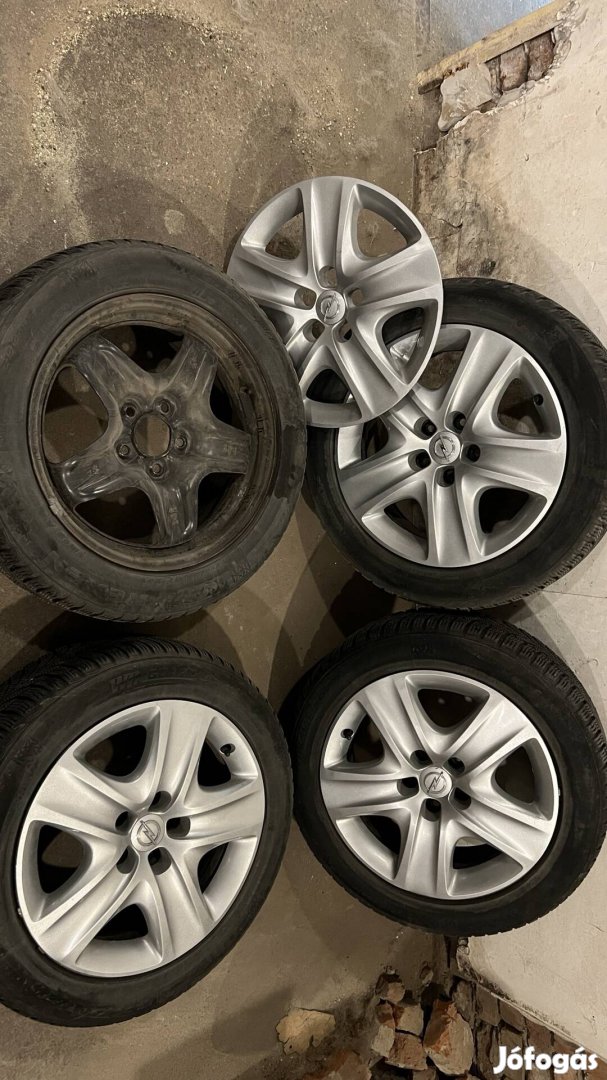 Opel 215/55 R17 téli gumi szett felnivel 5x115 ET44