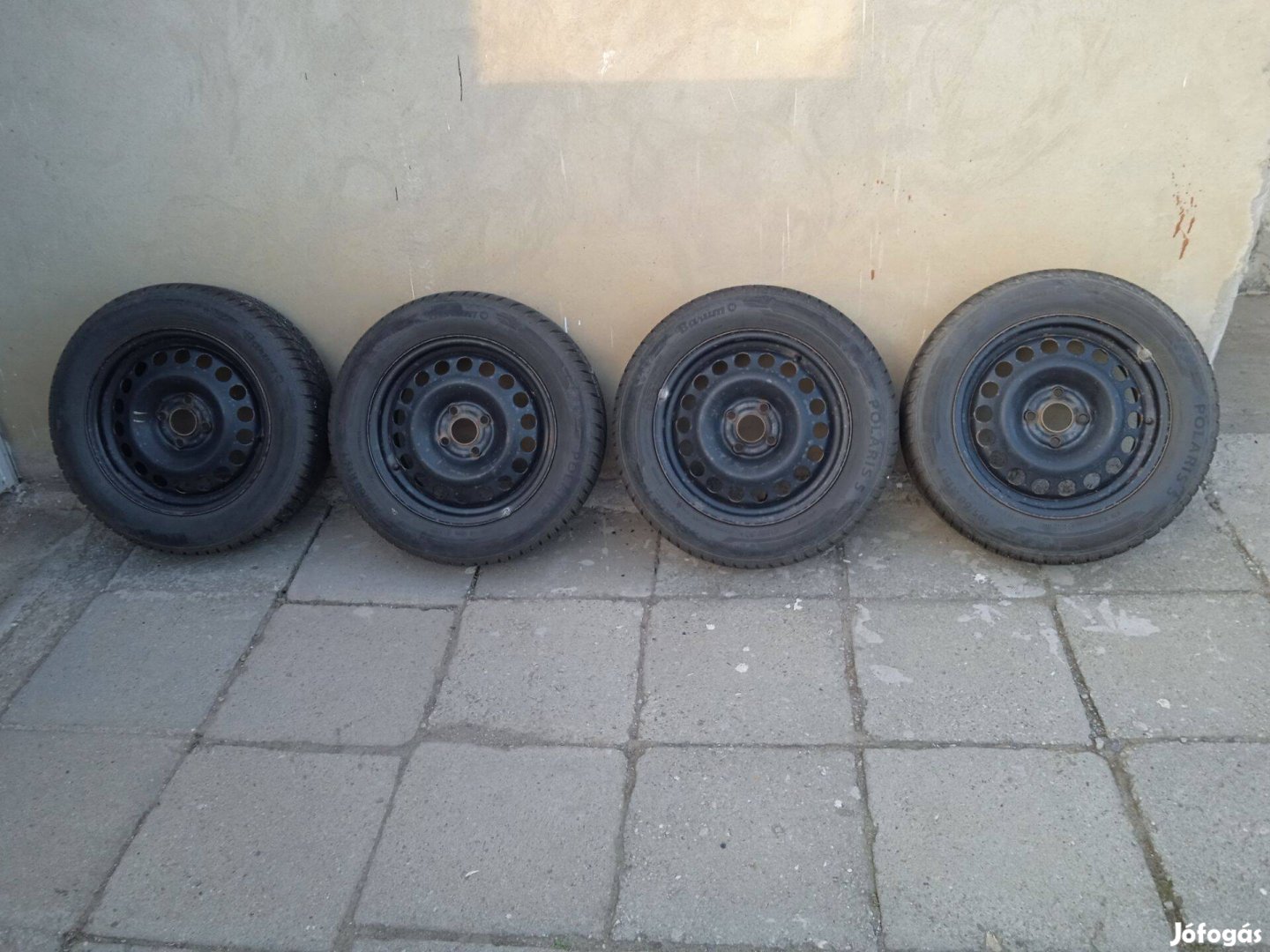Opel 4x100 15" lemezfelni téli gumival
