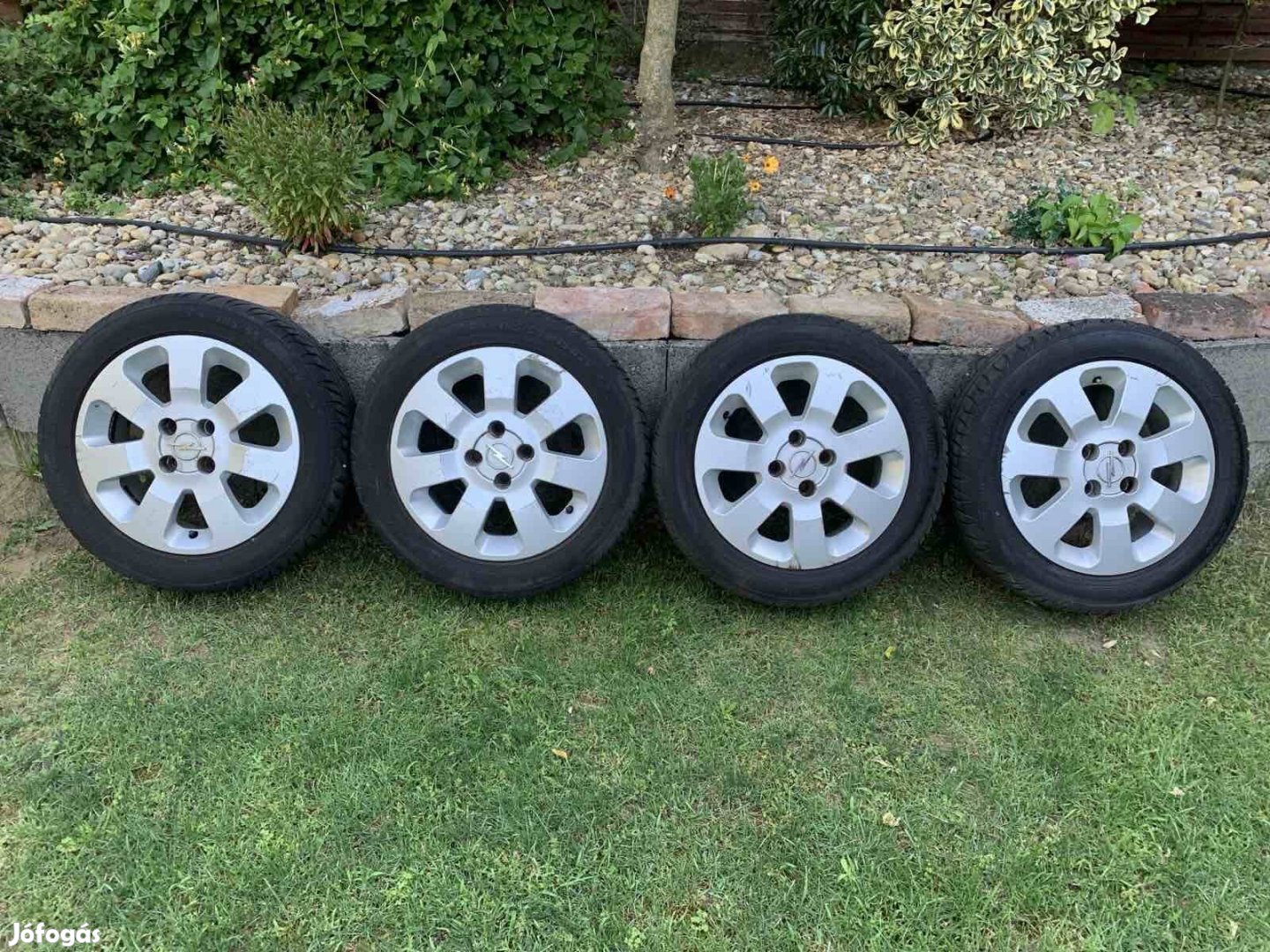 Opel 4x100 15col alu+ 185/55r15 szint új nyári gumikkal 60e/4db