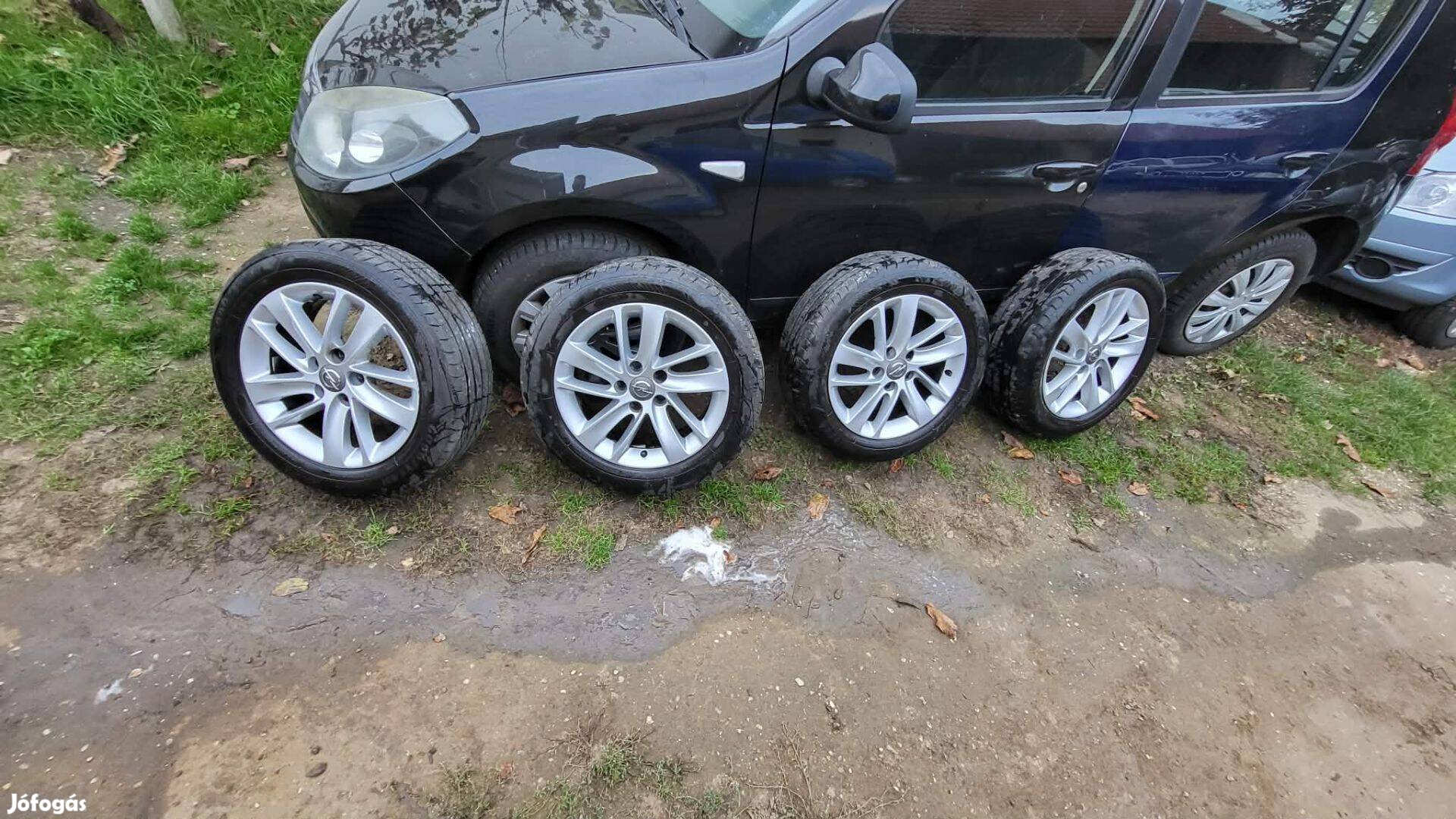 Opel 5x110 alufelni szett újszerű nyári gumikkal 20555R16