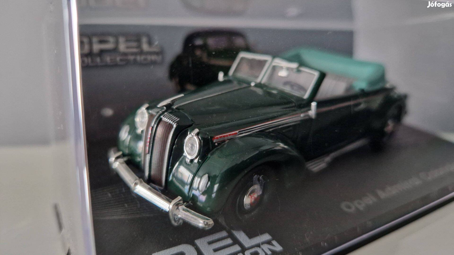 Opel Admiral Cabriolet 1/43 modell Collection kisautó Altaya kabrió