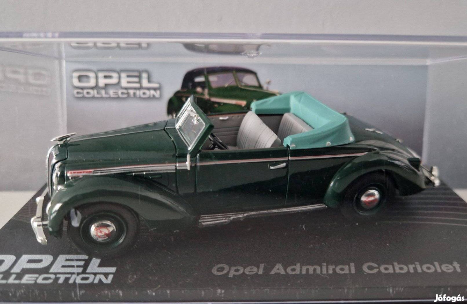 Opel Admiral Cabriolet 1/43 modell Collection kisautó Altaya kabrió
