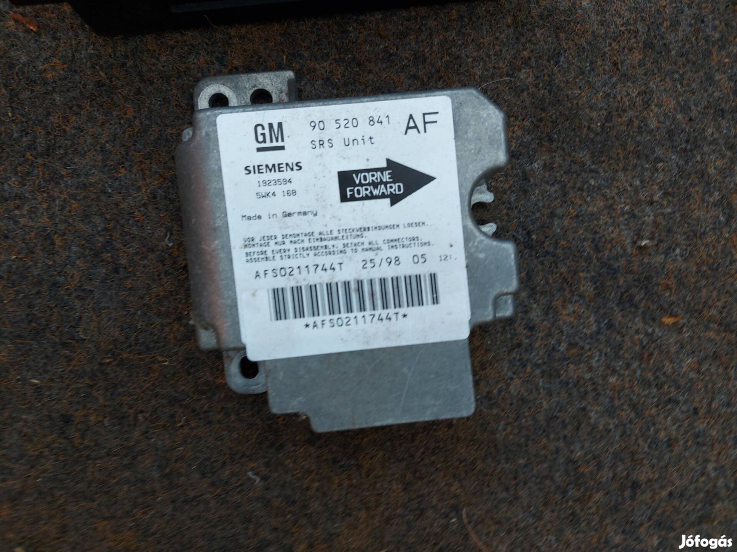 Opel Astra G légzsákvezérlő