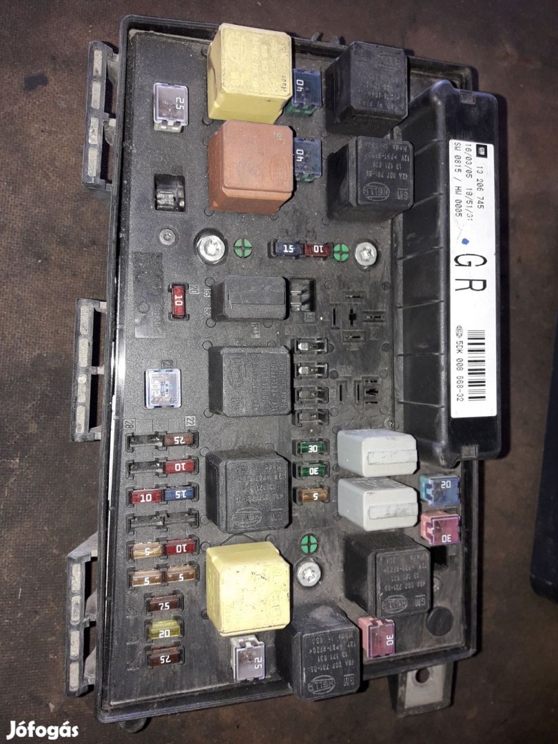 Opel Astra H Biztosítéktábla Relé Tábla
