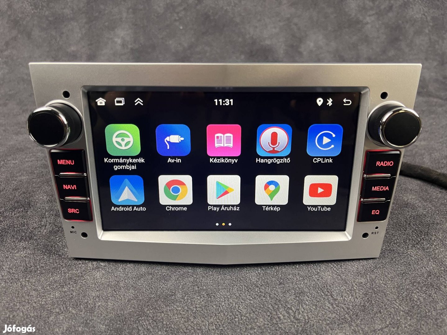 Opel Astra H Ezüst Android Navigációs multimédia Carplay 