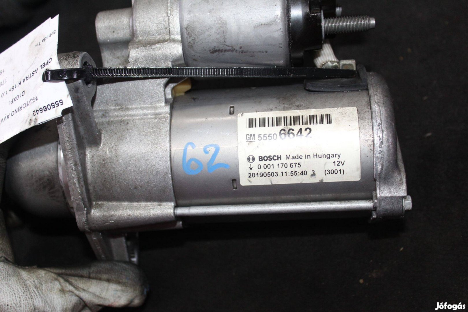 Opel Astra K 2019 1.0B önindító 55506642 (62)