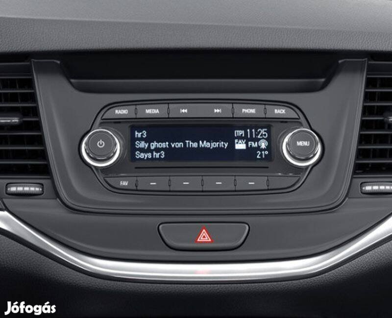 Opel Astra K gyári rádió 2015-től Opel Astra gyári rádió