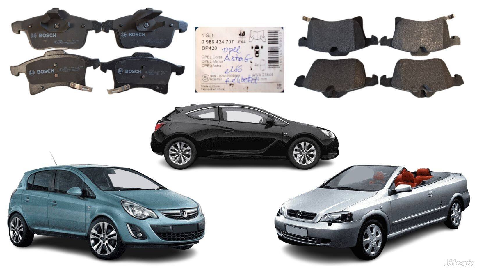 Opel Astra Meriva Corsa első fékbetét készl. tárcsafék 0986424707BP420