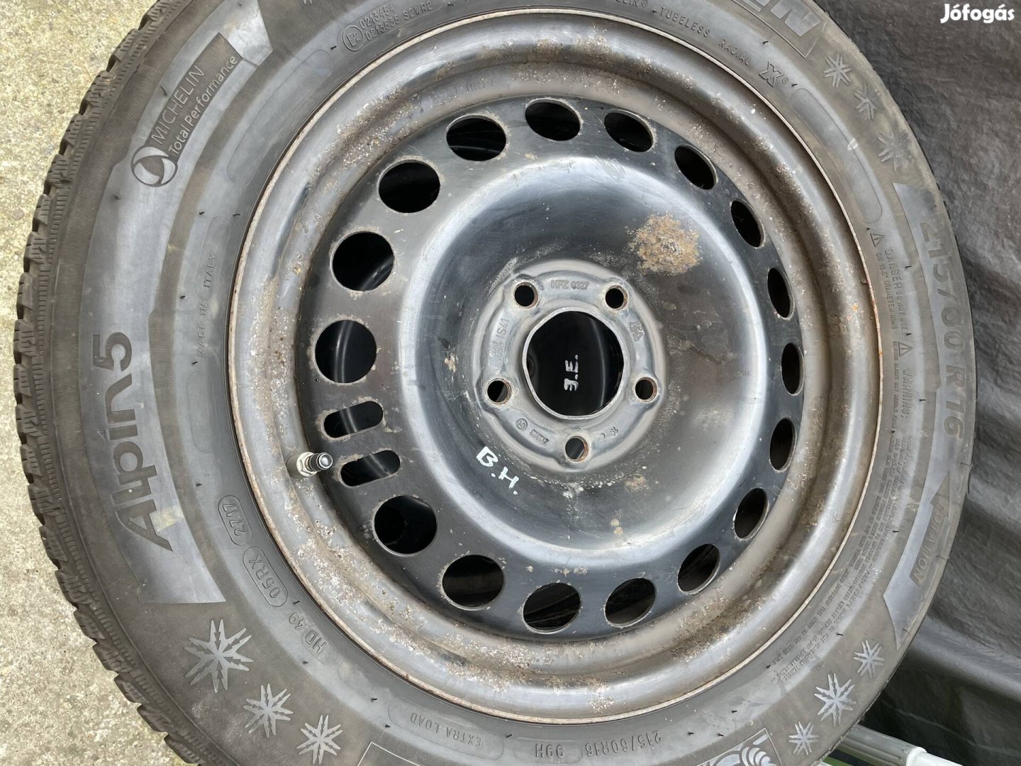Opel Astra Zafira lemezfelni, Tpms, 215/60 R16 Michelin téli gumi
