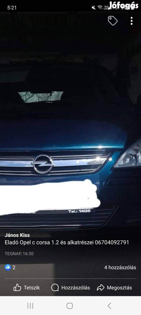 Opel C corsa bontott alkatrészek