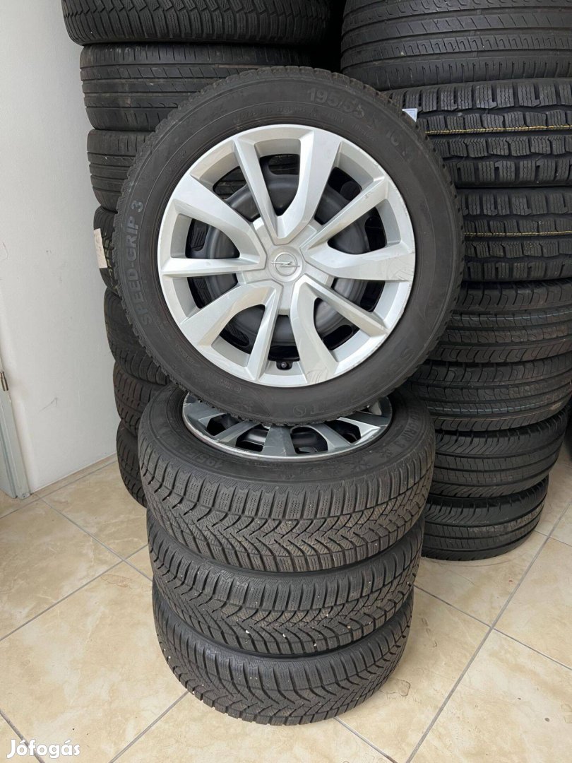 Opel Citroen Peugeot 16" 4x108 lemez acél felni 195/55r16 téli gumi