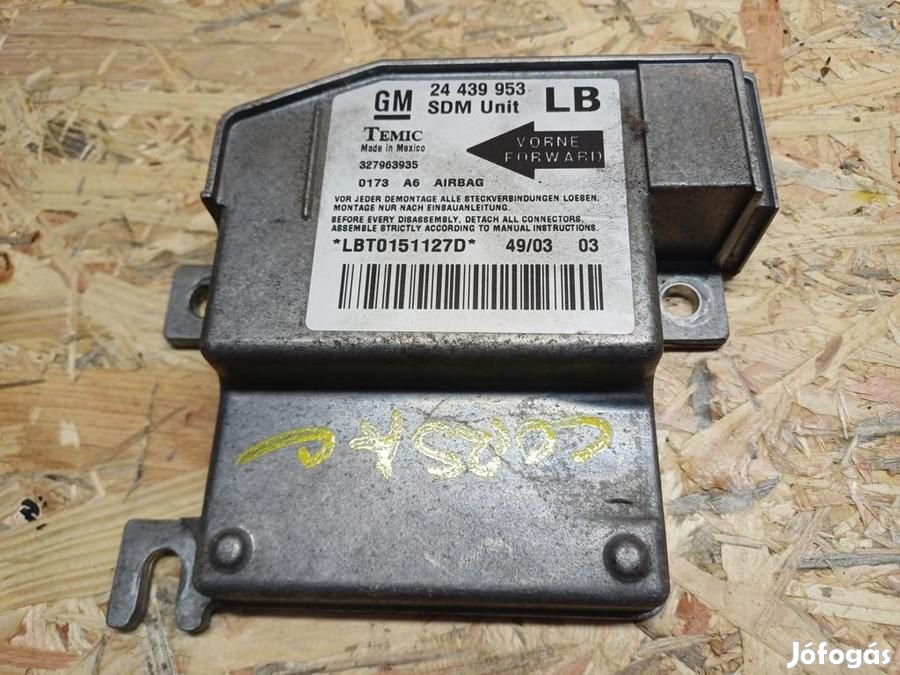 Opel Corsa C (2000-2010) Légzsák Vezérlő Elektronika