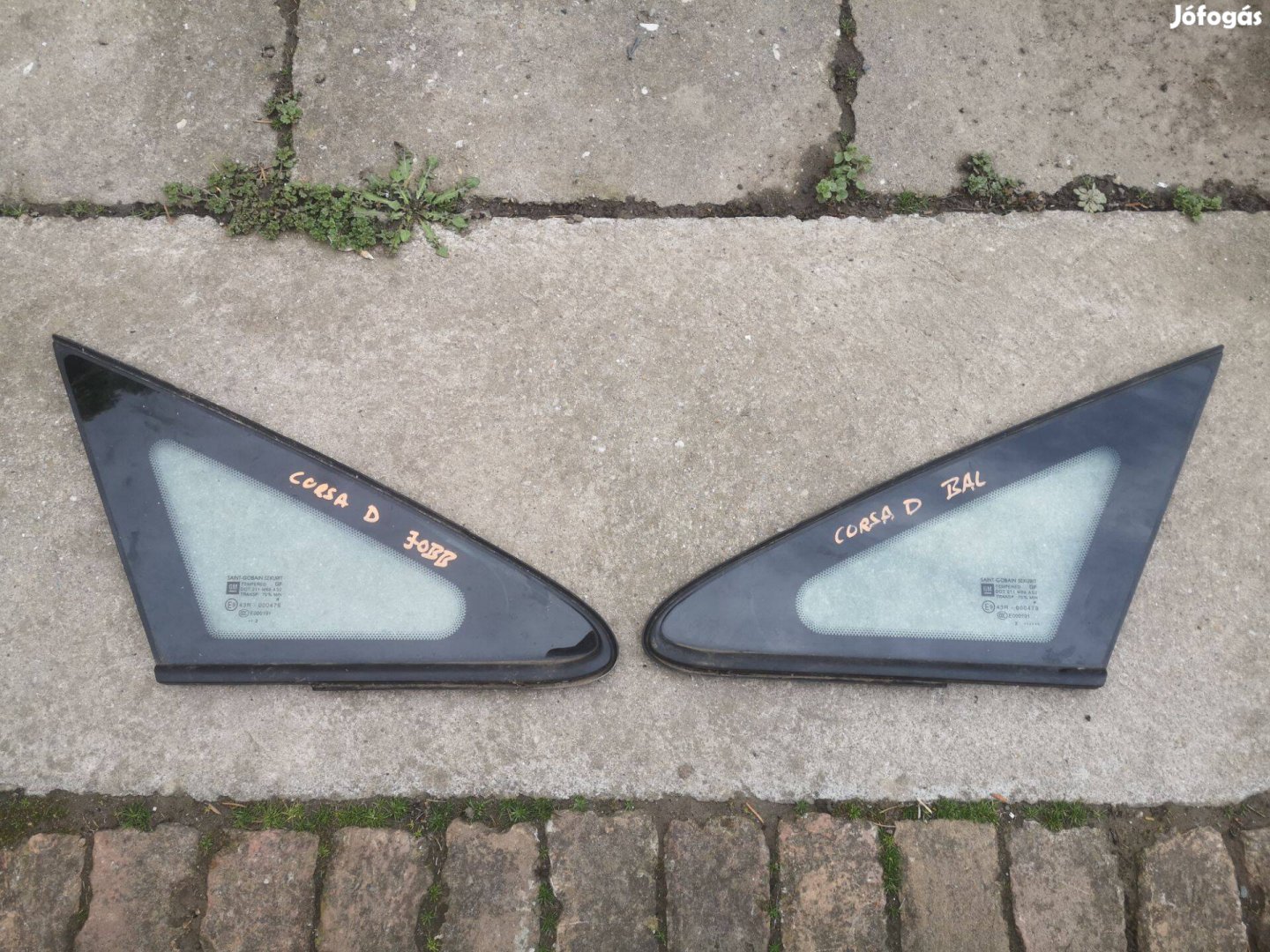 Opel Corsa D 3 szög kis oldal üveg