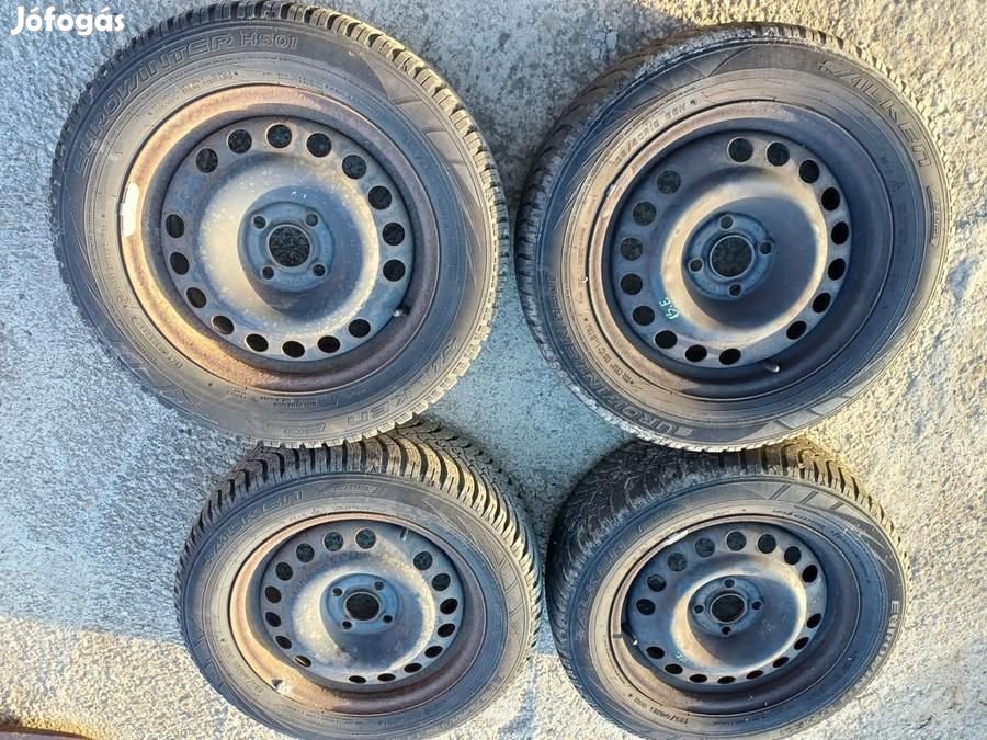 Opel Corsa D (2006-2015) 15" 4X100 Lemezfelni Garnitúra Téli Gumival