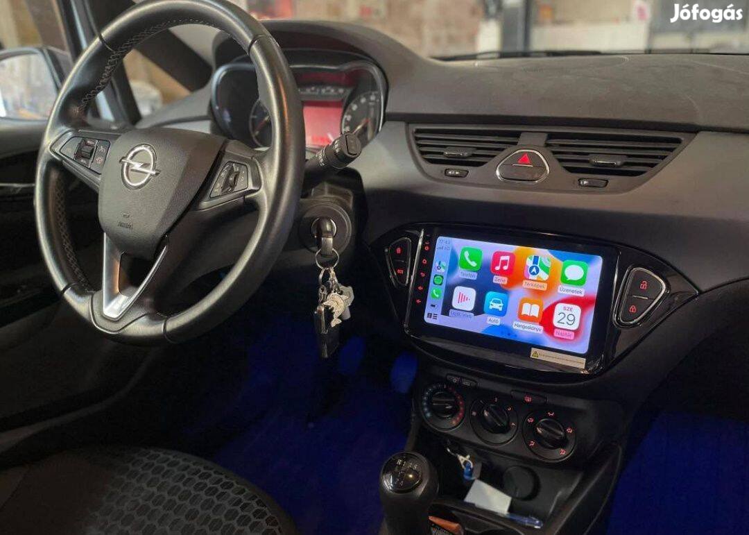 Opel Corsa E Carplay Multimédia Android GPS Rádió Tolatókamerával