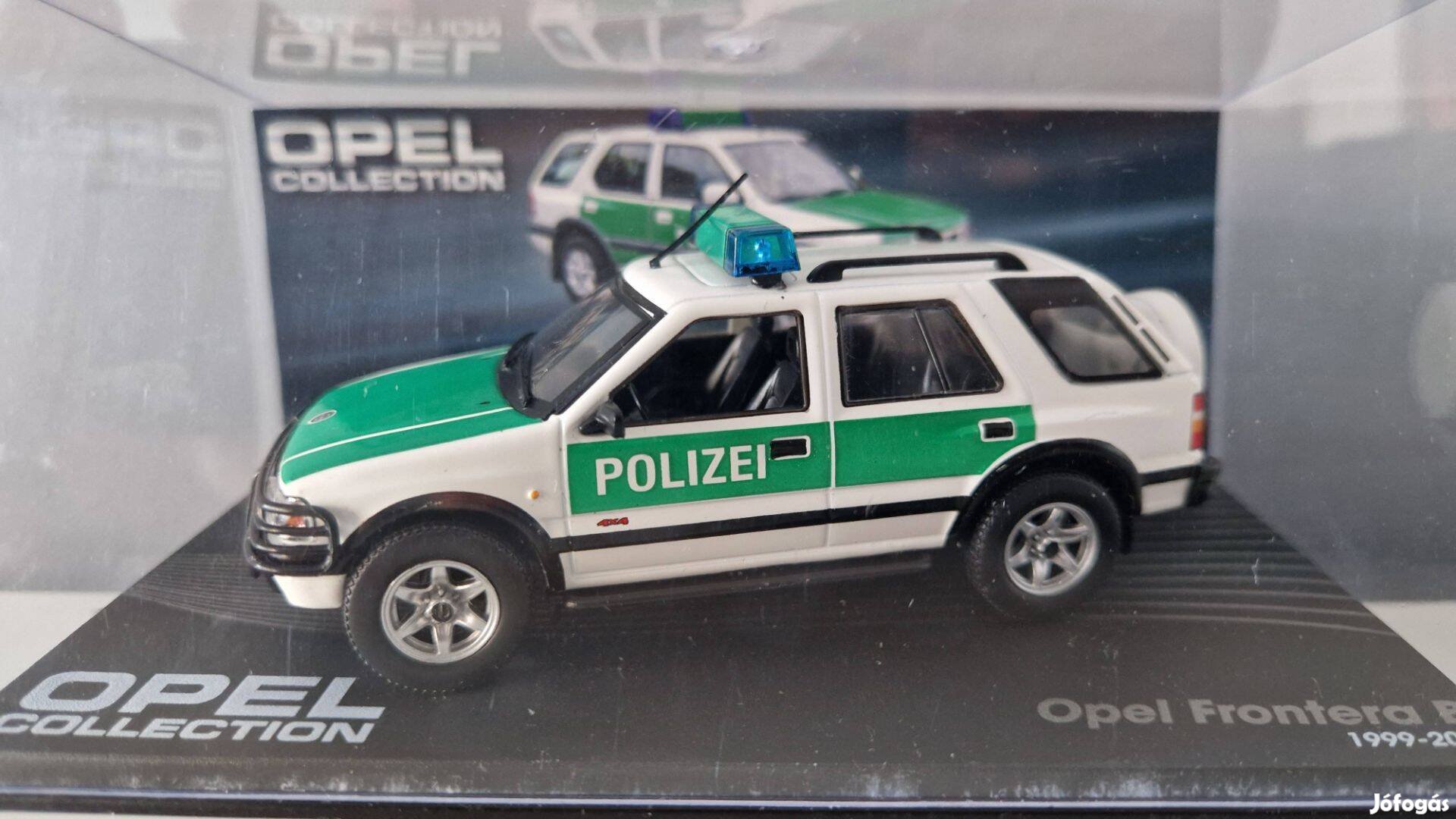 Opel Frontera Polizei 1:43 1/43 modell Collection kisautó rendőrség