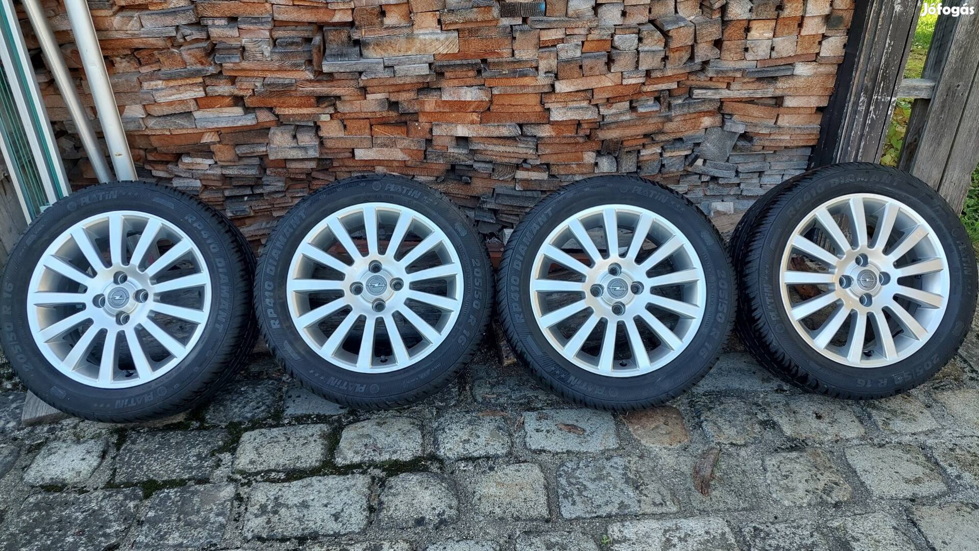 Opel Gyári Alufelni 205/50 R16 7mm nyári gumival 4*100