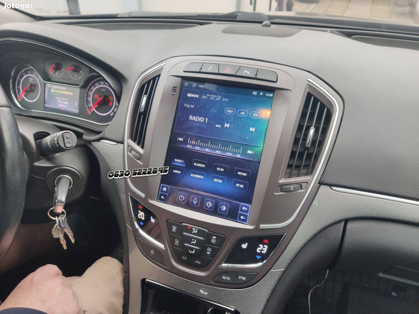 Opel Insignia 2 Tesla Style Android Multimédia Navigáció Nagy Kijelző